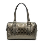 Shoulder Bag Small Shoulder Boston Metallic Bronze Guccissima Imprint Coated Canvas