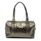Shoulder Bag Small Shoulder Boston Metallic Bronze Guccissima Imprint Coated Canvas