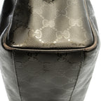 Shoulder Bag Small Shoulder Boston Metallic Bronze Guccissima Imprint Coated Canvas