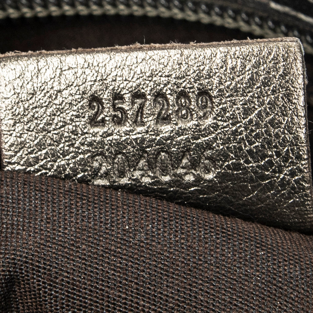 Shoulder Bag Small Shoulder Boston Metallic Bronze Guccissima Imprint Coated Canvas