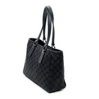 Shoulder Bag Small Shoulder Tote Black Monogrammed Canvas