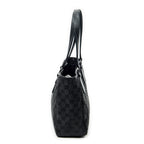 Shoulder Bag Small Shoulder Tote Black Monogrammed Canvas
