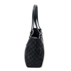 Shoulder Bag Small Shoulder Tote Black Monogrammed Canvas