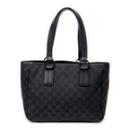 Shoulder Bag Small Shoulder Tote Black Monogrammed Canvas