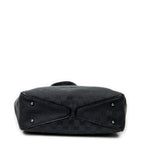 Shoulder Bag Small Shoulder Tote Black Monogrammed Canvas