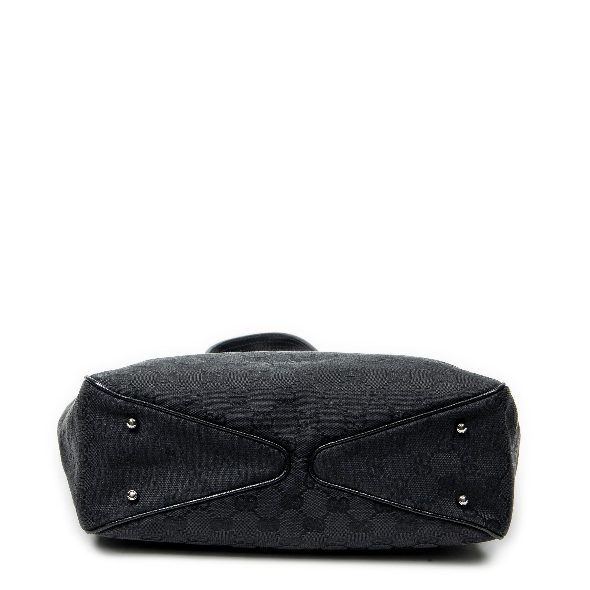 Shoulder Bag Small Shoulder Tote Black Monogrammed Canvas