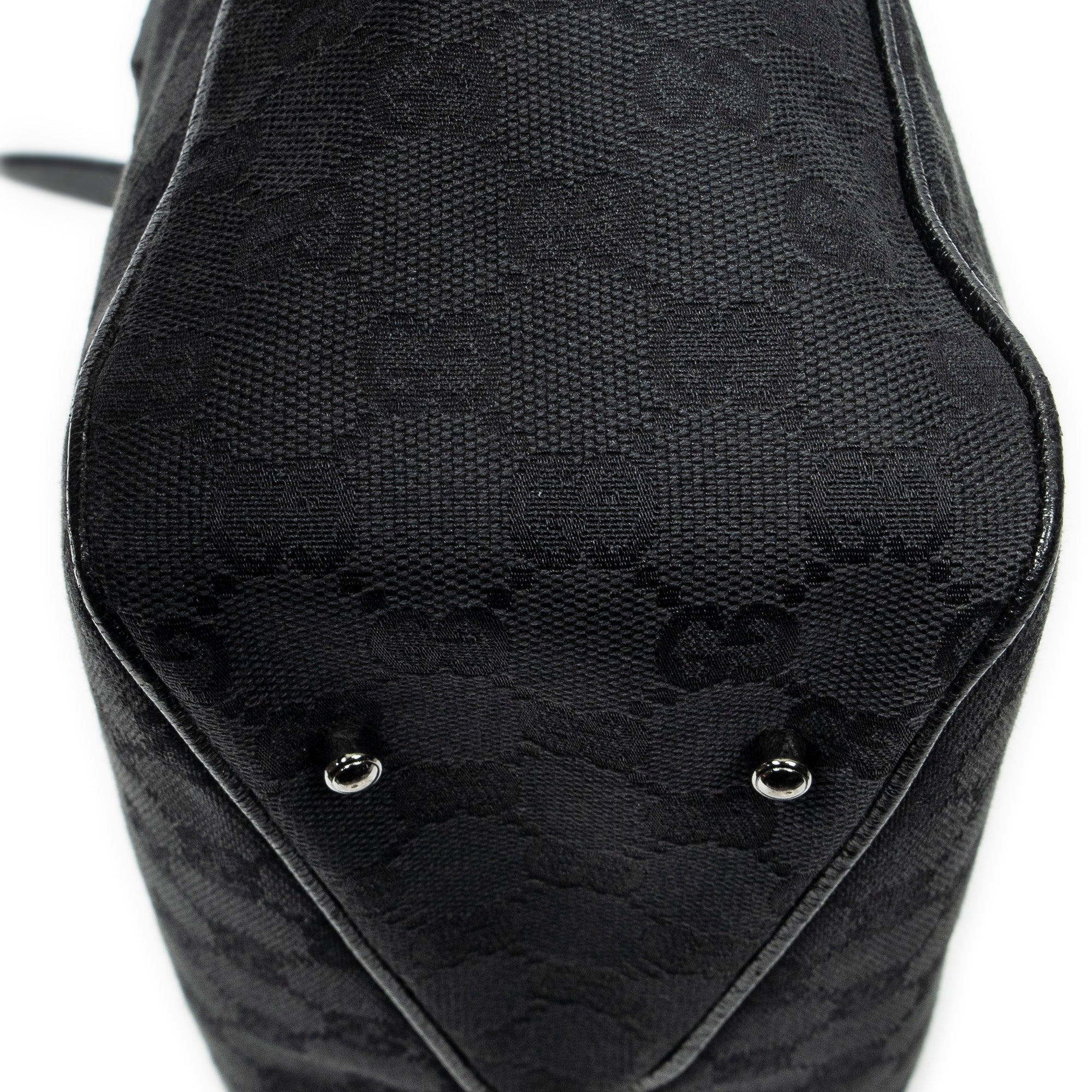 Shoulder Bag Small Shoulder Tote Black Monogrammed Canvas