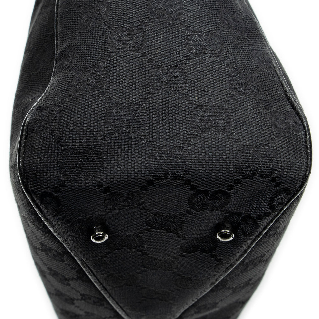 Shoulder Bag Small Shoulder Tote Black Monogrammed Canvas