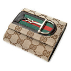 Wallet Horsebit Trifold Wallet Beige Monogrammed Canvas