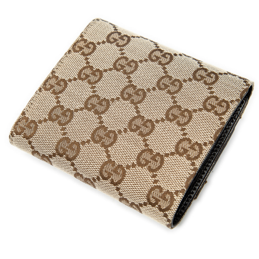 Wallet Horsebit Trifold Wallet Beige Monogrammed Canvas