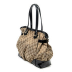 Shoulder Bag Medium Full Moon Tote Beige Monogrammed Canvas