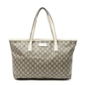 Shoulder Bag Large ZipTote Beige Supreme Coated Canvas