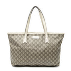 Shoulder Bag Large ZipTote Beige Supreme Coated Canvas