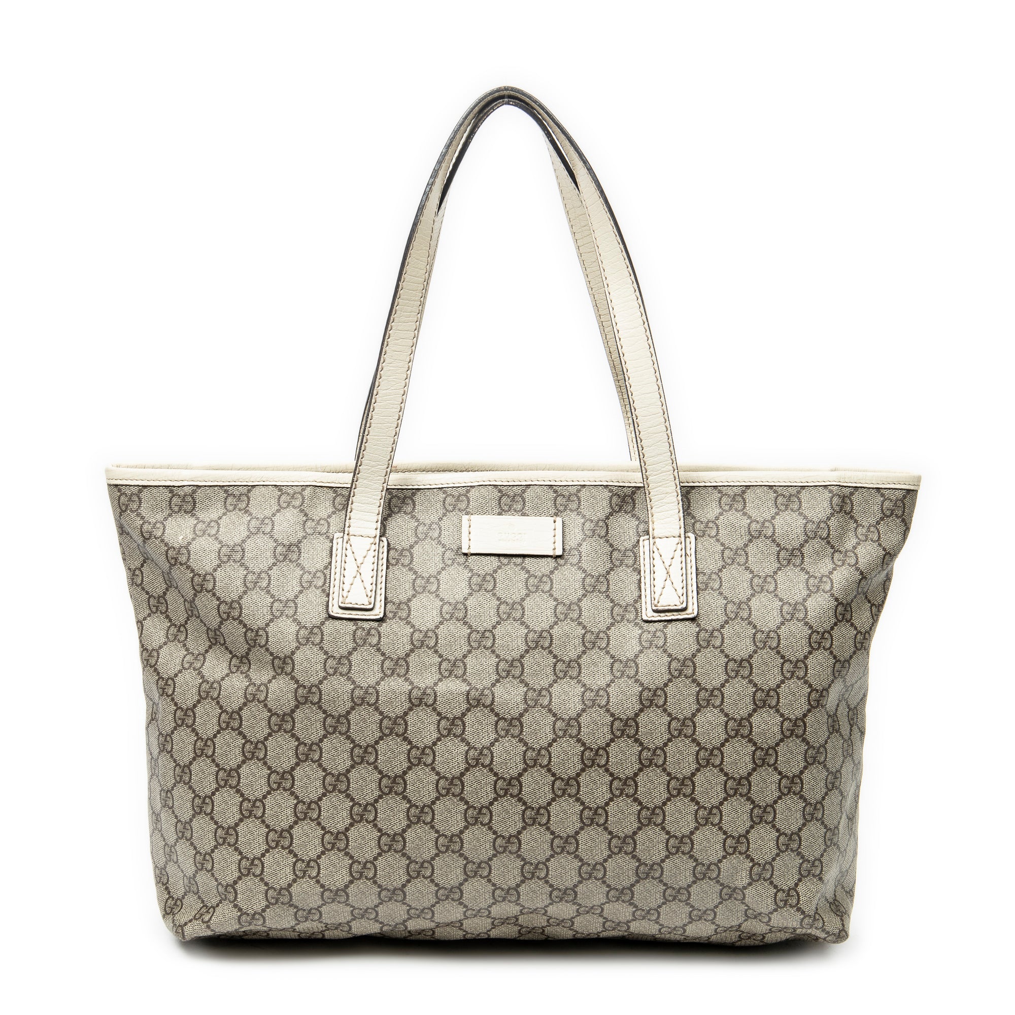 Shoulder Bag Large ZipTote Beige Supreme Coated Canvas