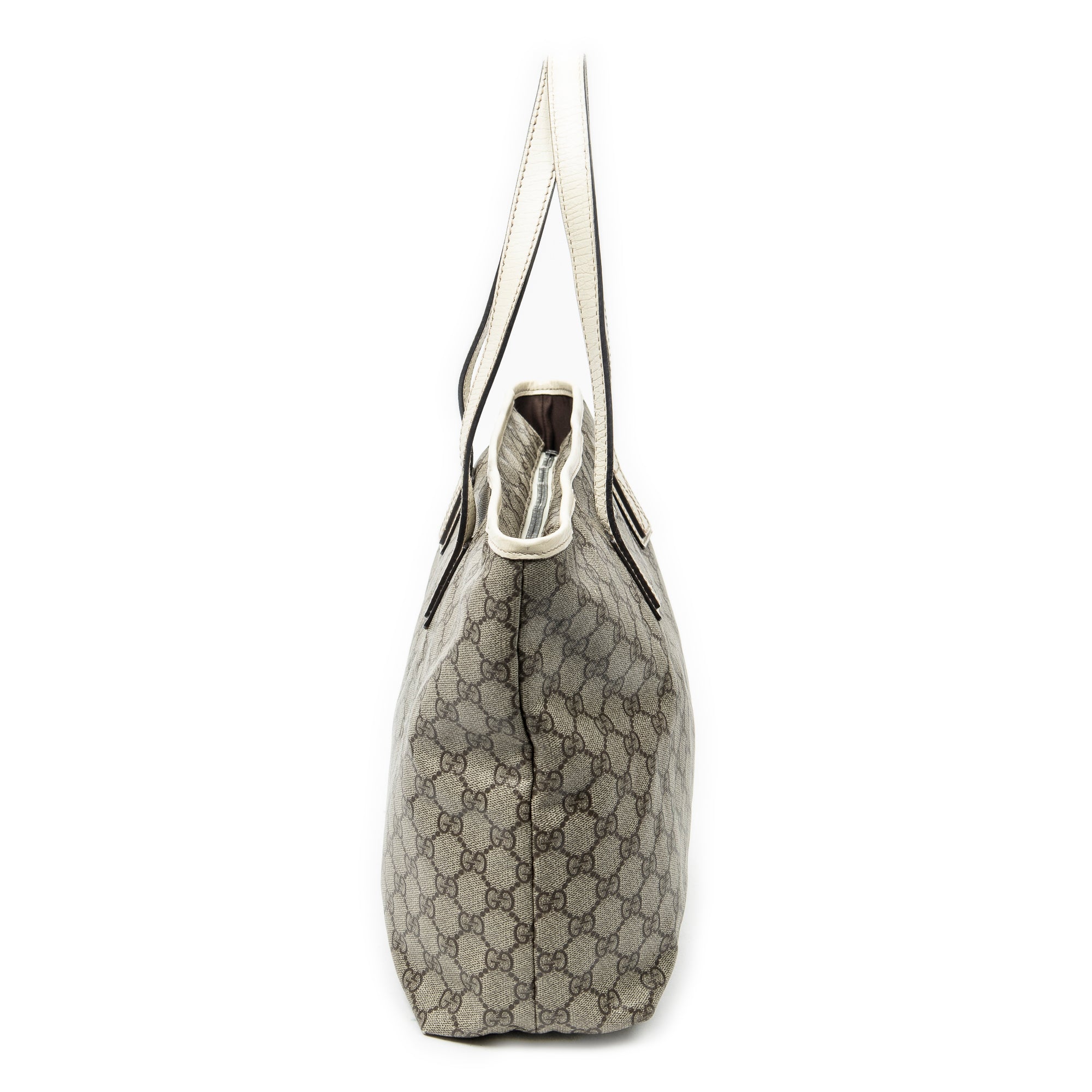 Shoulder Bag Large ZipTote Beige Supreme Coated Canvas