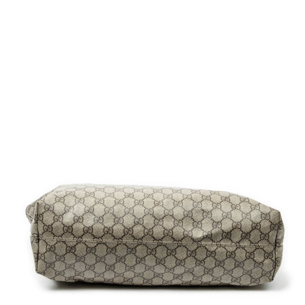 Shoulder Bag Large ZipTote Beige Supreme Coated Canvas