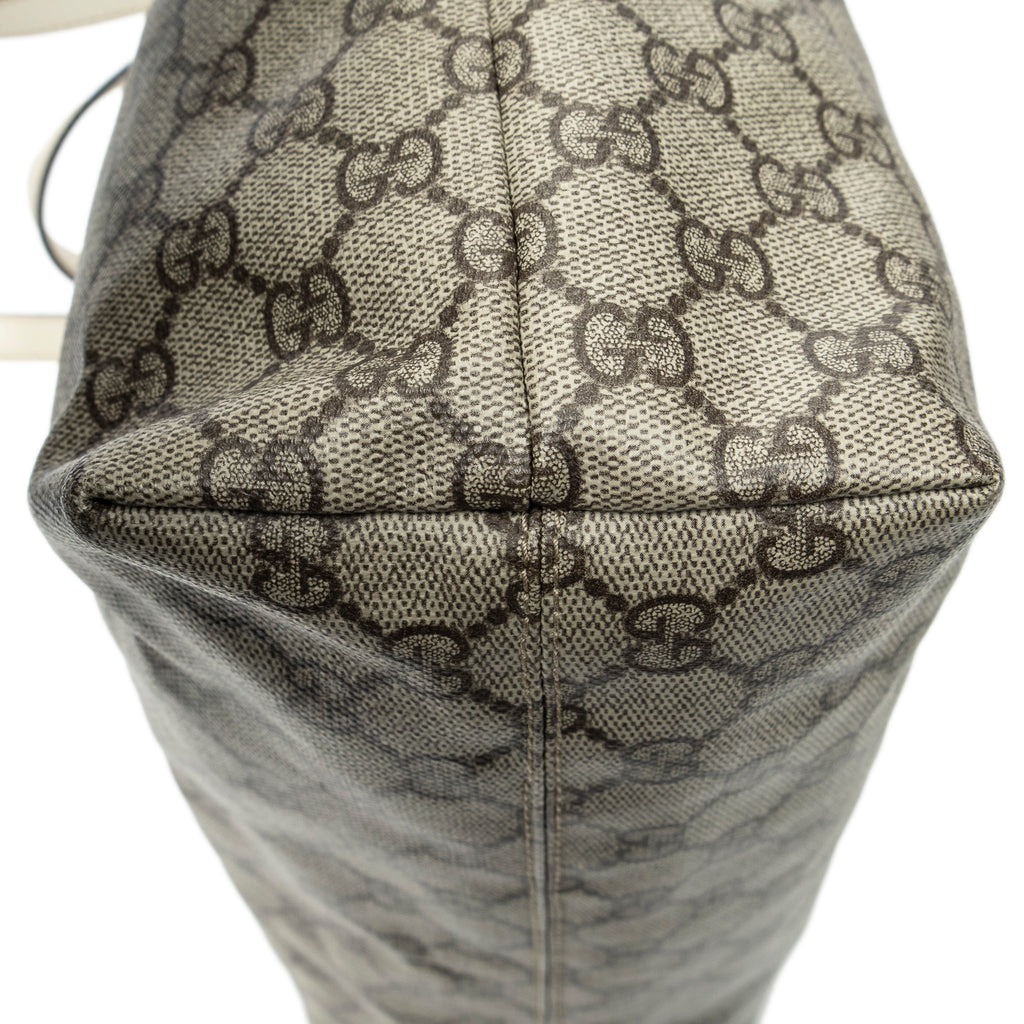 Shoulder Bag Large ZipTote Beige Supreme Coated Canvas