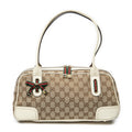 Shoulder Bag Princy Boston Beige Monogrammed Canvas