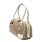 Shoulder Bag Princy Boston Beige Monogrammed Canvas