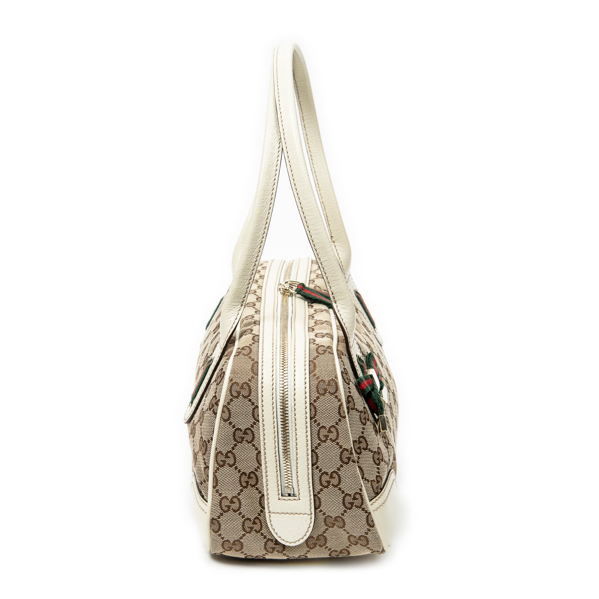 Shoulder Bag Princy Boston Beige Monogrammed Canvas