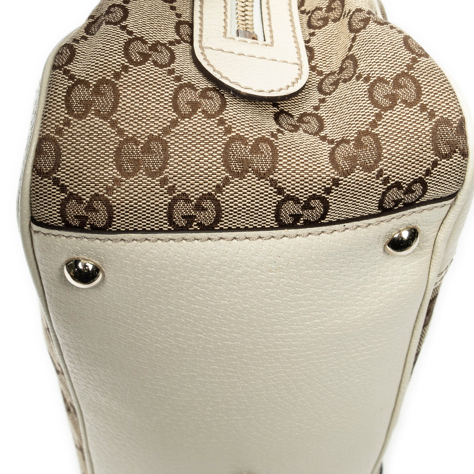 Shoulder Bag Princy Boston Beige Monogrammed Canvas