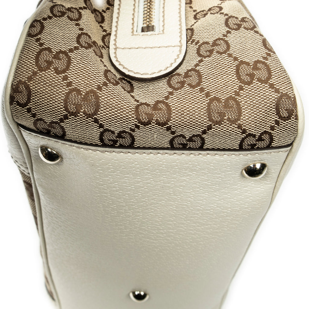 Shoulder Bag Princy Boston Beige Monogrammed Canvas