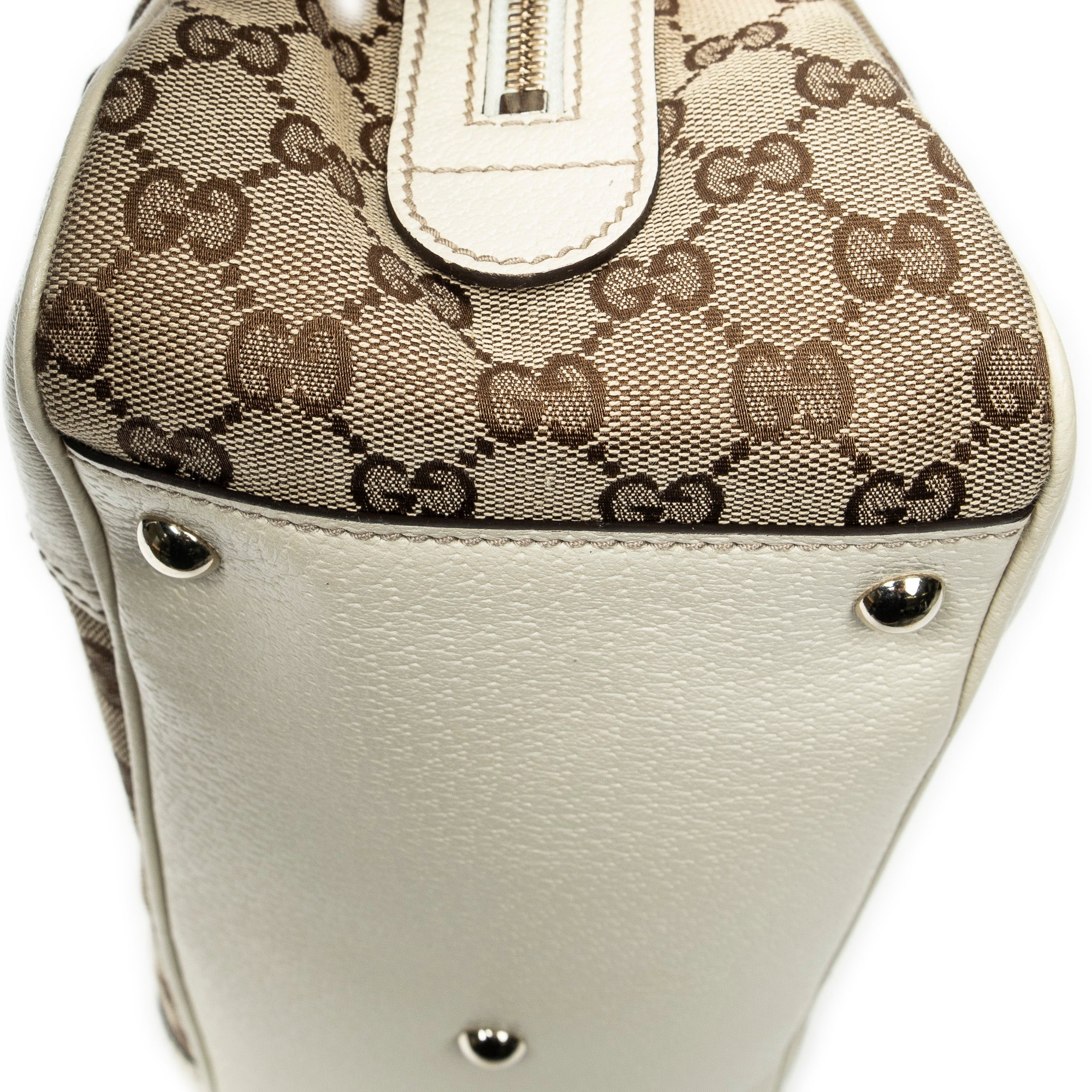 Shoulder Bag Princy Boston Beige Monogrammed Canvas