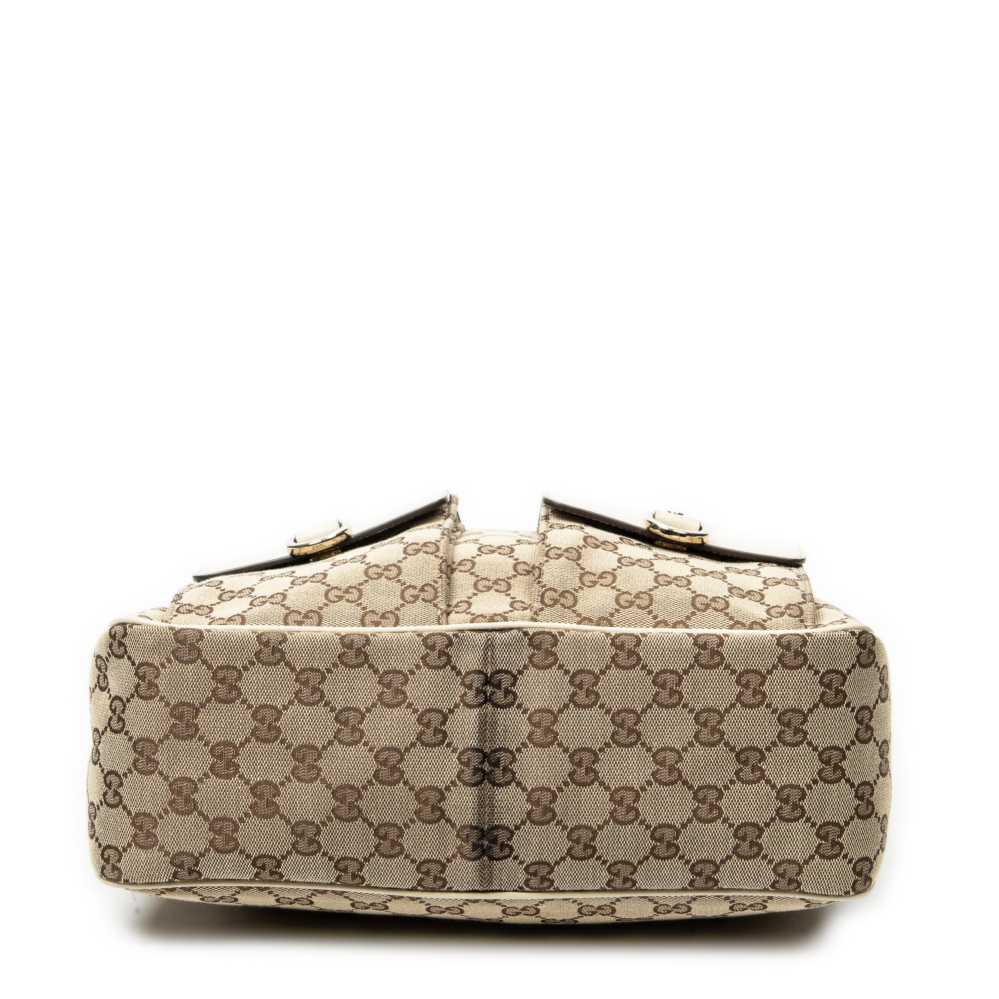 Shoulder Bag Medium Abbey Pocket Hobo Beige Monogrammed Canvas