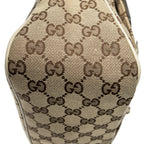 Shoulder Bag Medium Abbey Pocket Hobo Beige Monogrammed Canvas