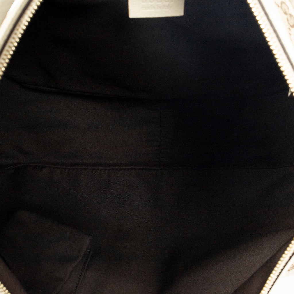 Shoulder Bag Medium Abbey Pocket Hobo Beige Monogrammed Canvas