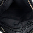 Shoulder Bag Web Buckle Vertical Tote Black Monogrammed Canvas