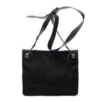 Shoulder Bag Eclipse Square Crossbody Black Monogrammed Canvas