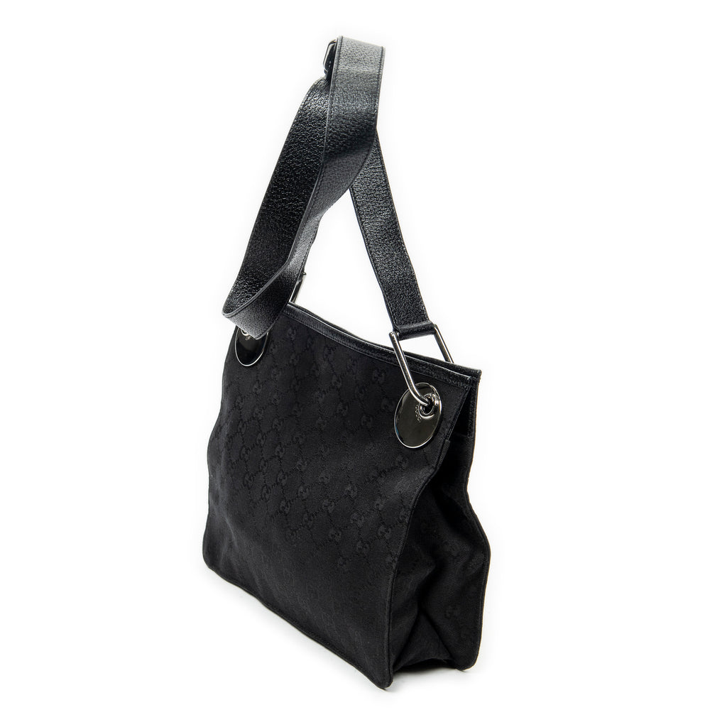Bandolera Eclipse Square Crossbody de lona Monogram negra