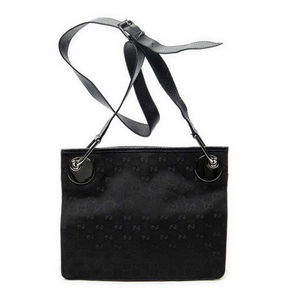 Shoulder Bag Eclipse Square Crossbody Black Monogrammed Canvas
