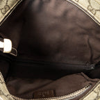 Shoulder Bag Square Front Zip Crossbody Beige Supreme Coated Canvas