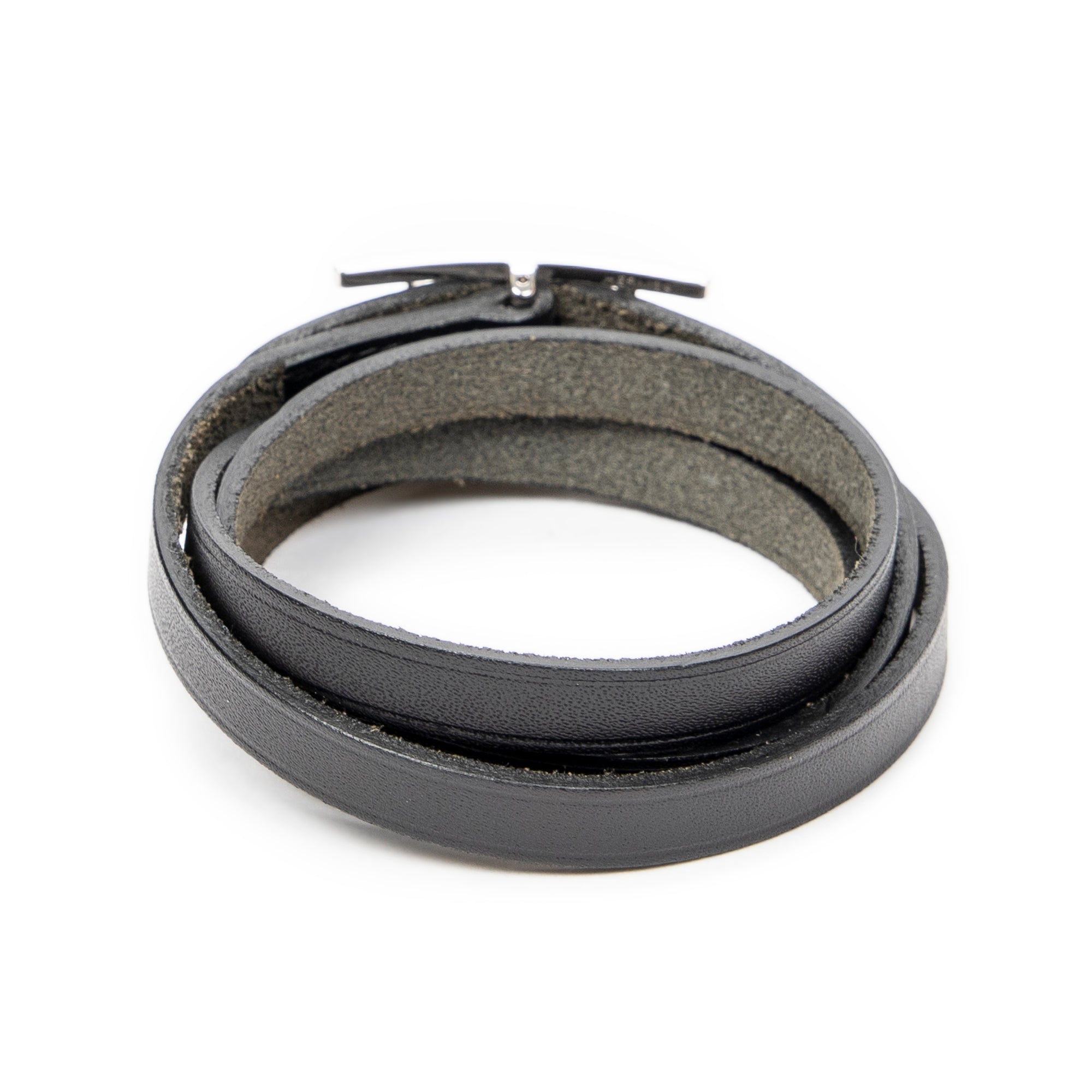 Bracelet Behapi Triple Tour Bracelet Black Swift Leather