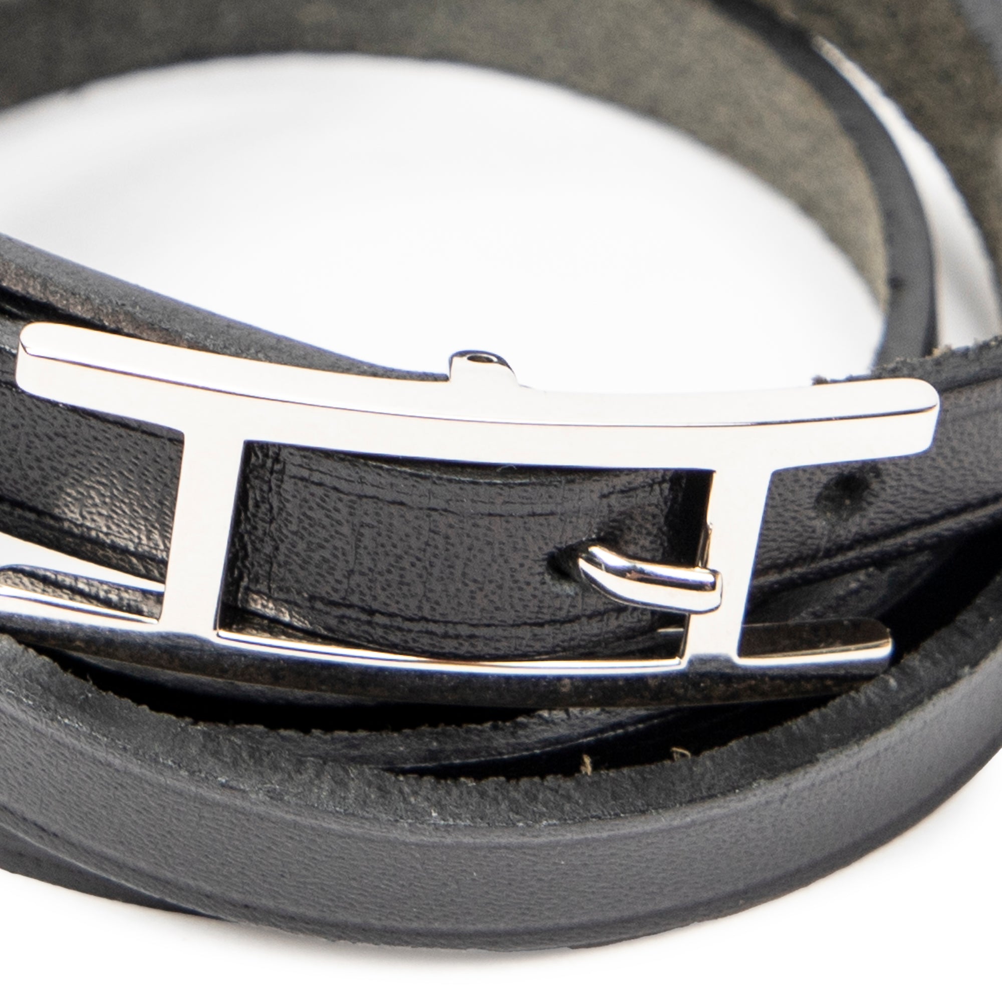 Bracelet Behapi Triple Tour Bracelet Black Swift Leather