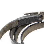 Bracelet Behapi Triple Tour Bracelet Black Swift Leather