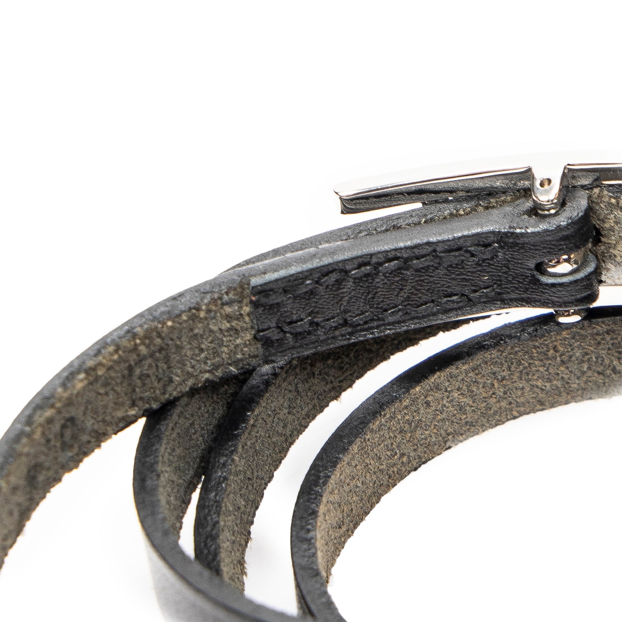 Bracelet Behapi Triple Tour Bracelet Black Swift Leather