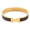 Bracelet Clic Clac H Bracelet Black Gold Plated