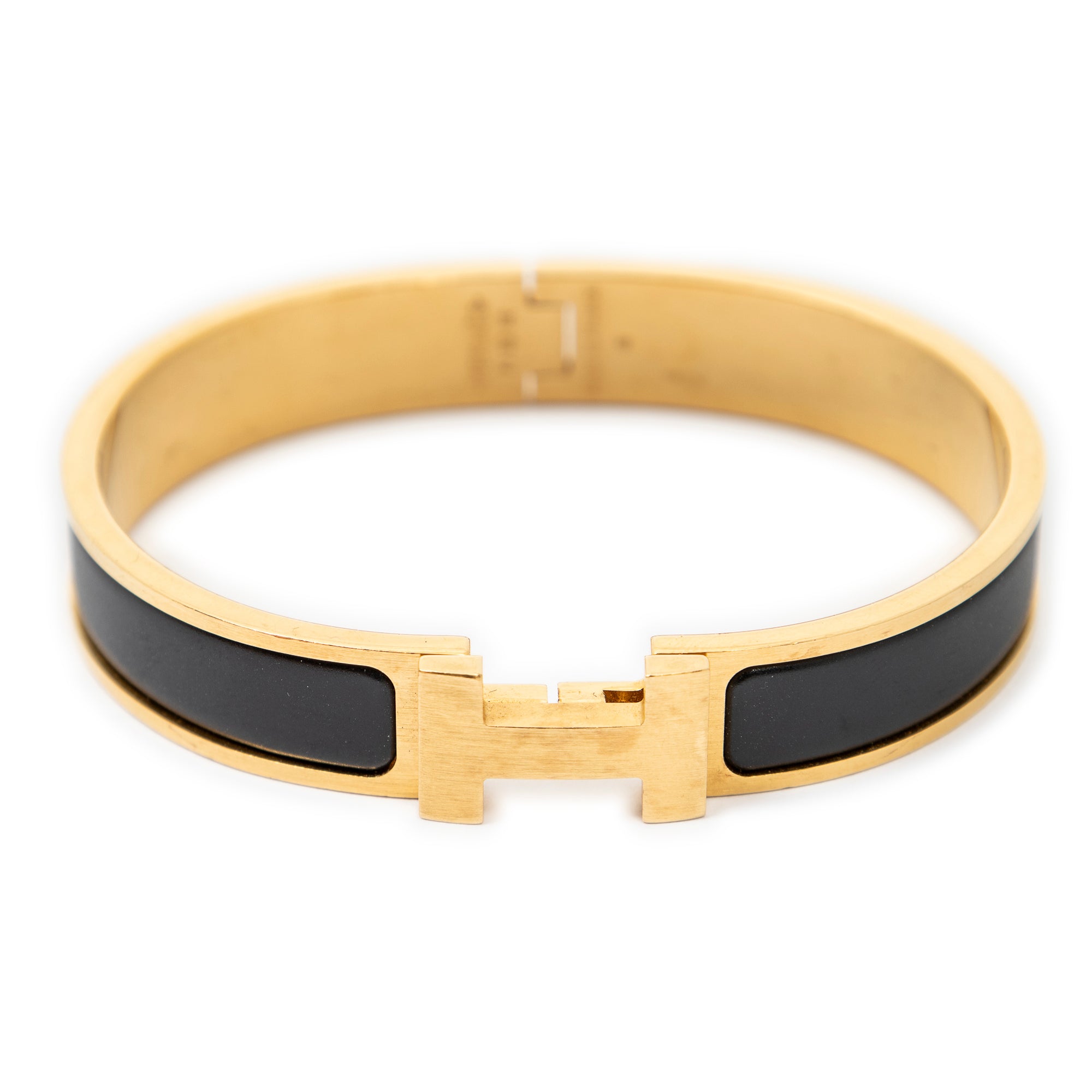 Bracelet Clic Clac H Bracelet Black Gold Plated