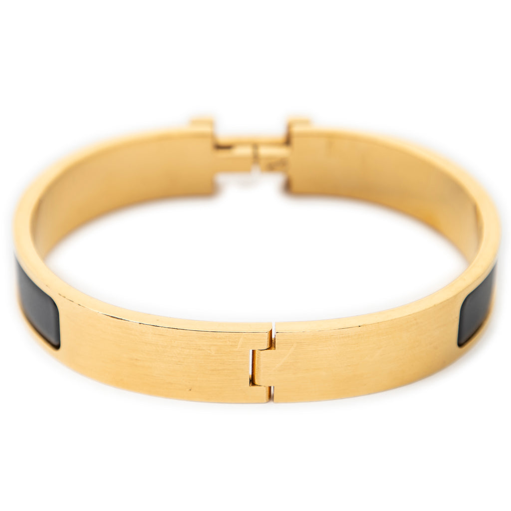 Bracelet Clic Clac H Bracelet Black Gold Plated