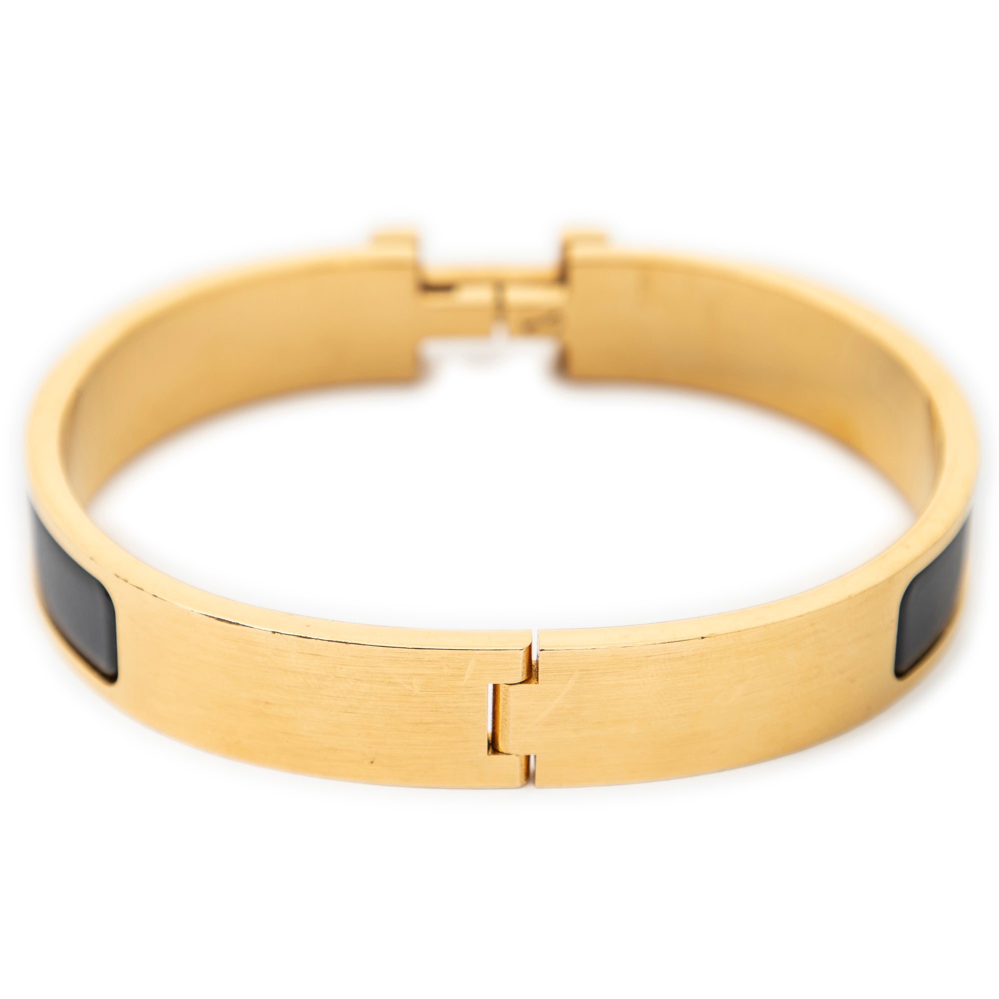 Bracelet Clic Clac H Bracelet Black Gold Plated