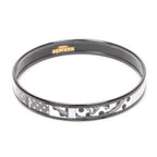 Bracelet Enamel Bangle PM Black Clic-Clac à Pois Motif