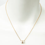 Necklace Mini Pop H Pendant Necklace White Gold Plated