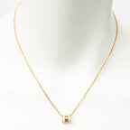 Necklace Mini Pop H Pendant Necklace Pink Gold Plated
