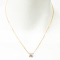 Necklace Mini Pop H Pendant Necklace Purple Gold Plated