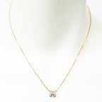 Necklace Mini Pop H Pendant Necklace Purple Gold Plated