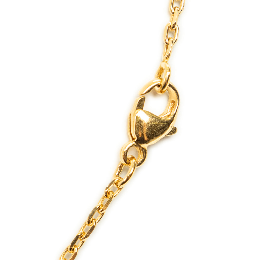 Necklace Mini Pop H Pendant Necklace Purple Gold Plated