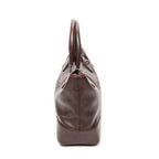 Handbag Anagram Open Tote Dark Brown Calfskin Leather